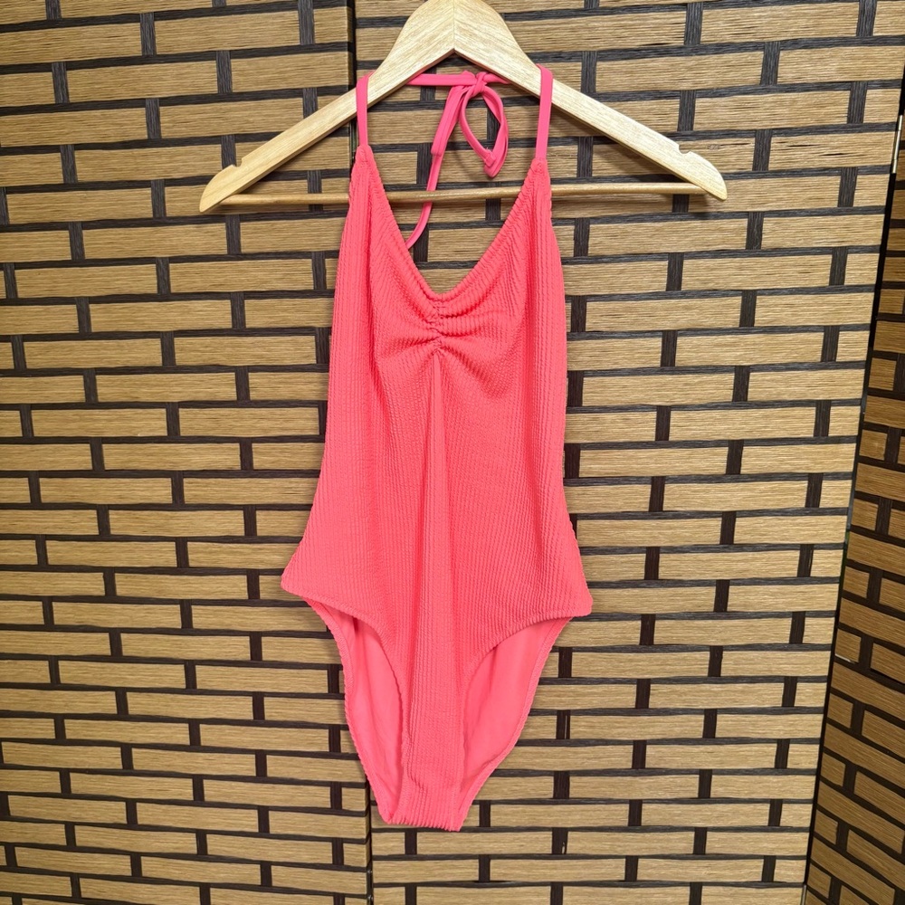 American‎ Eagle Pink One Piece Cheekiest Swimsuit Size Large